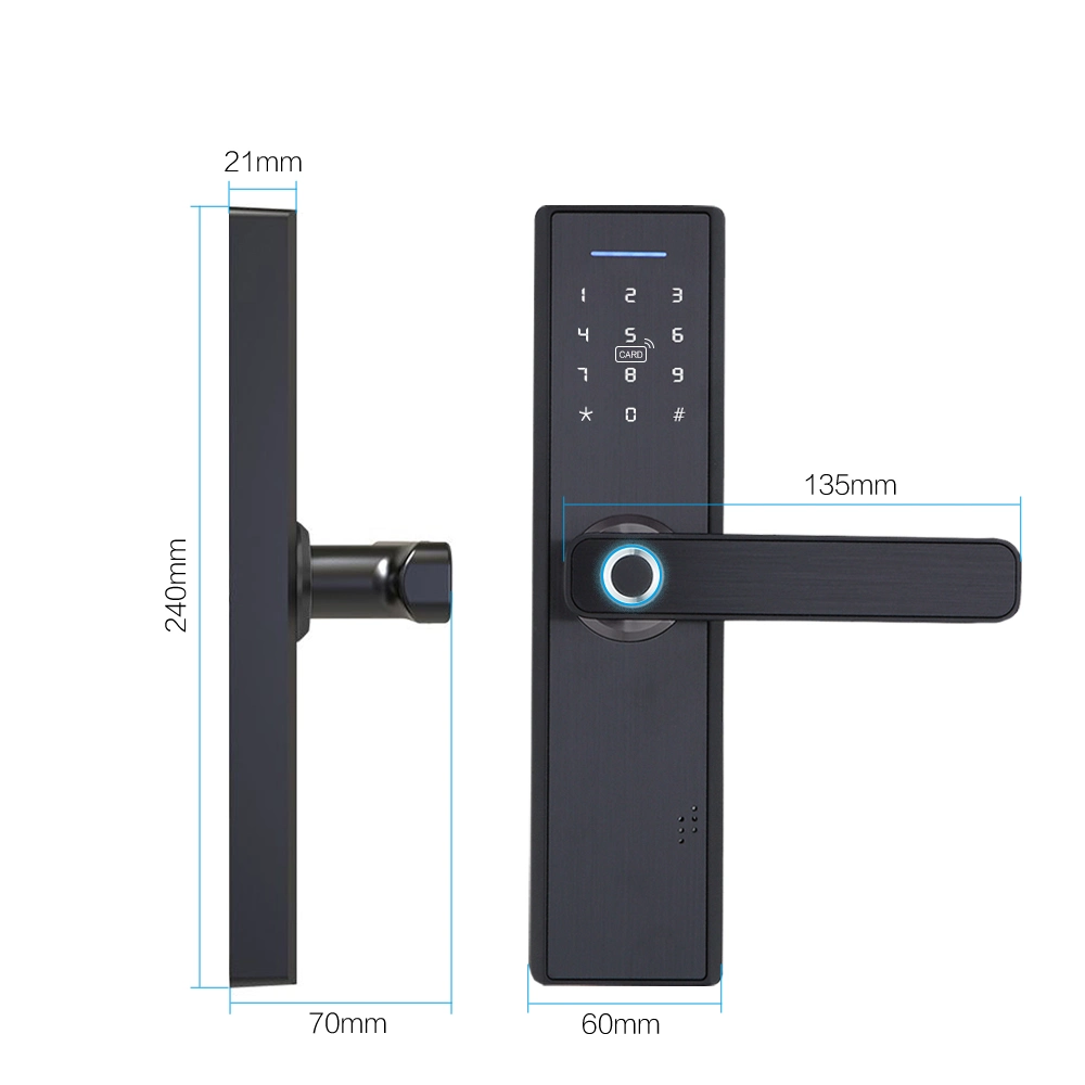 Security Tuya WiFi APP Smart Door Lock Biometric Lock Fingerprint Door Lock Pad Lock