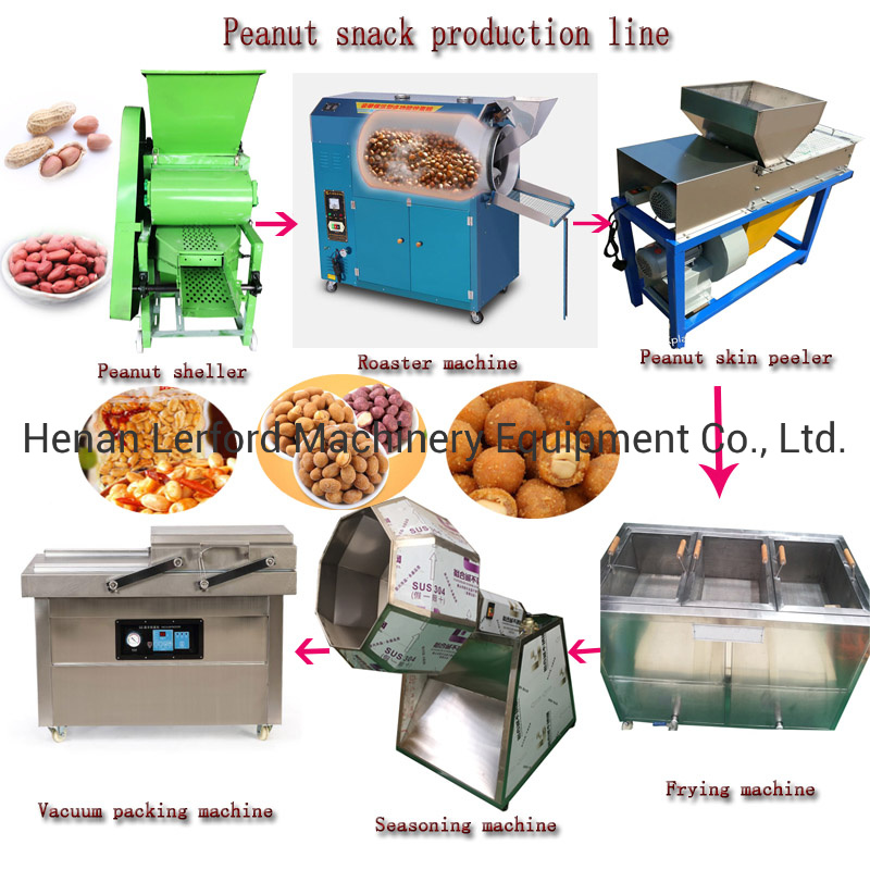 Flour Coated Peanut Making Machine Sugar Coated Peanut Production Line Peanuts Coating Frying Line