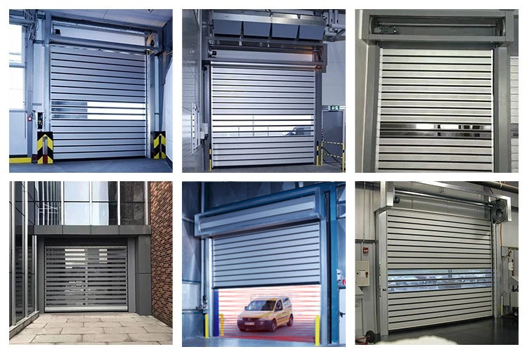 Thermal Insulated Metal High Speed Spiral Rolling Door for Cool Room Warehouse