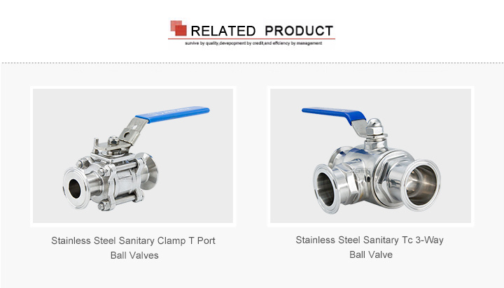 China Hygienic Pneumatic 3-Way None Retention Ball Valves