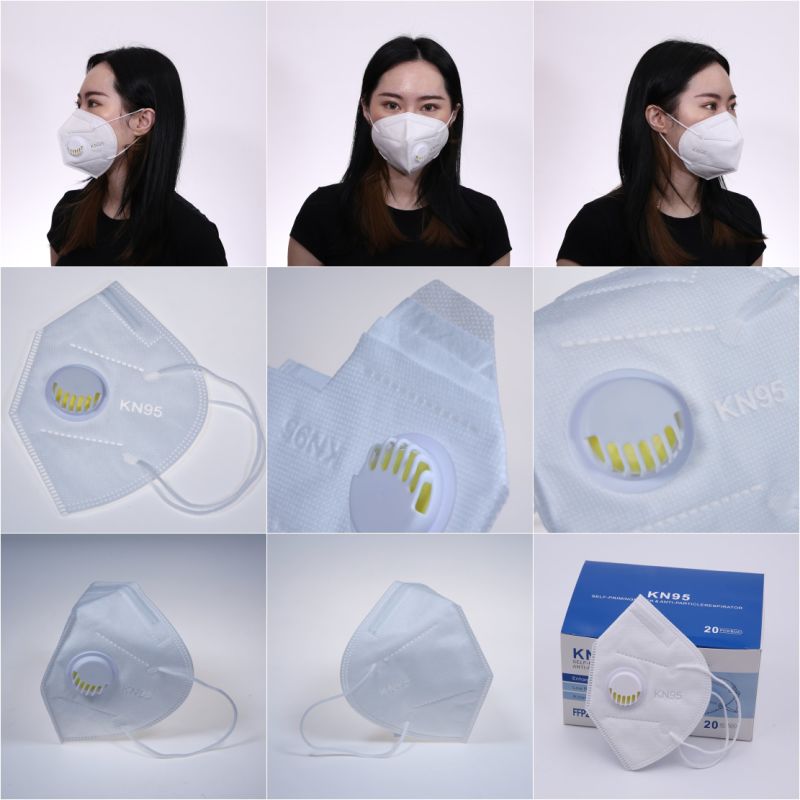 High Quality GB2626-2006 Standard KN95 with Valve Disposable Face Mask 