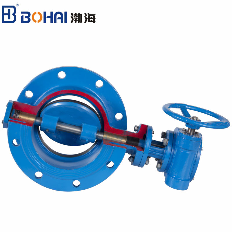 Flanged End EPDM Lined Industrial Control Double Eccentric Flange Butterfly Valve