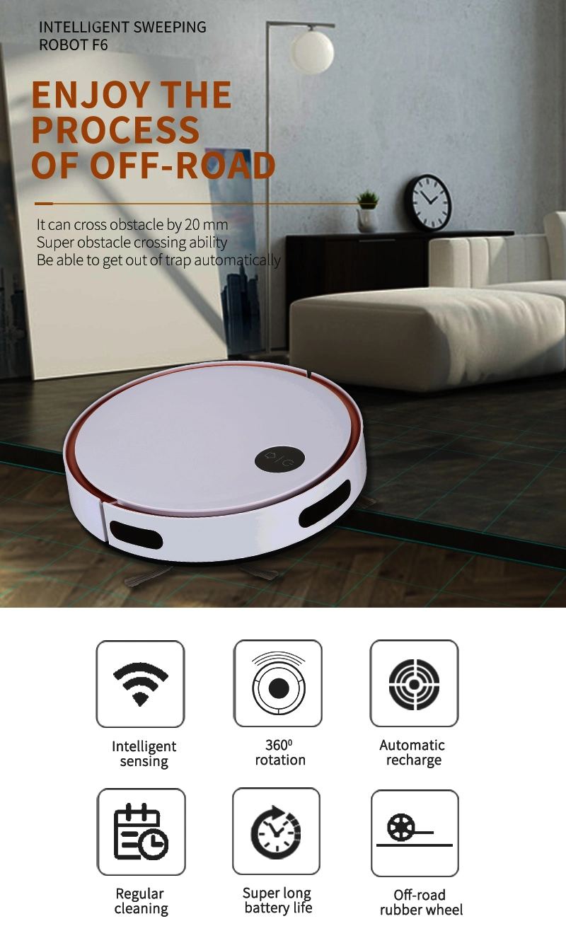 F6 Intelligent Robot Vacuum Cleaner Floor Cleaning Wiper Making Cleaner All Floor Scrubber and Carpet Mop Vacuum Cleaner Machine