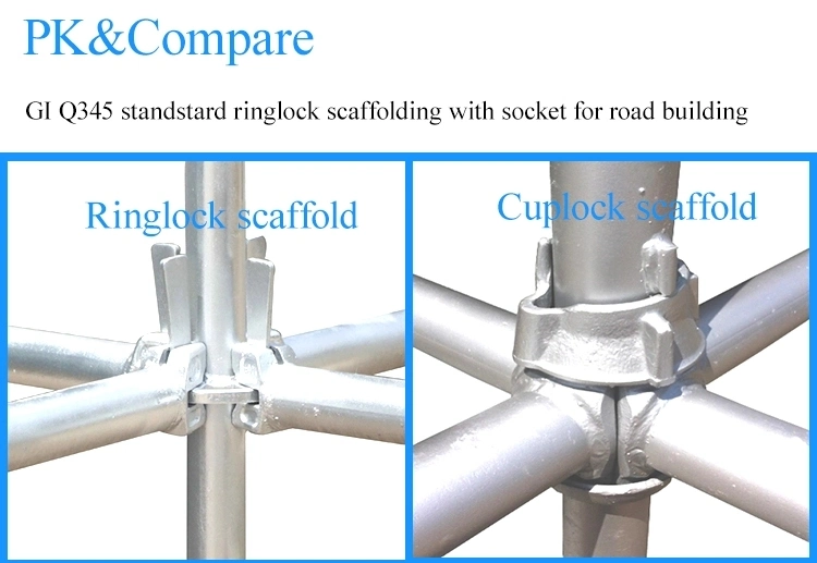 Scaffolding Parts Name Hot-Dipped Galvanized Metal Layher Ringlock 3m Scaffold Standard