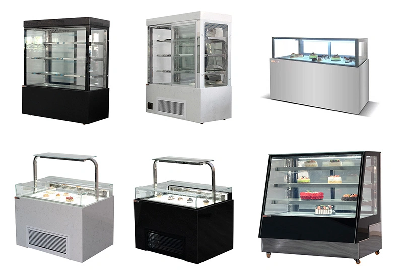 Double Cake Display Cabinet Chiller / Pastry Cooler Showcase / Cake Display Fridge