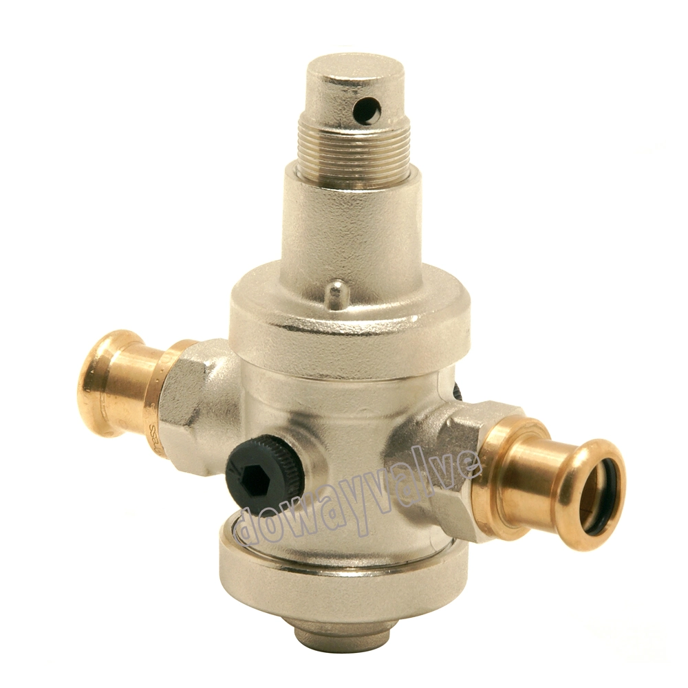 Brass Relief Control Water Pressure Reducing Valve Oil Filled Pressure Gauge