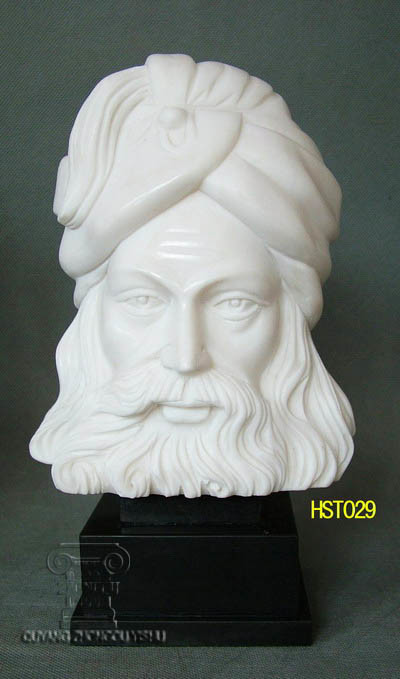 White Marble Bust for Table or Home Decoration