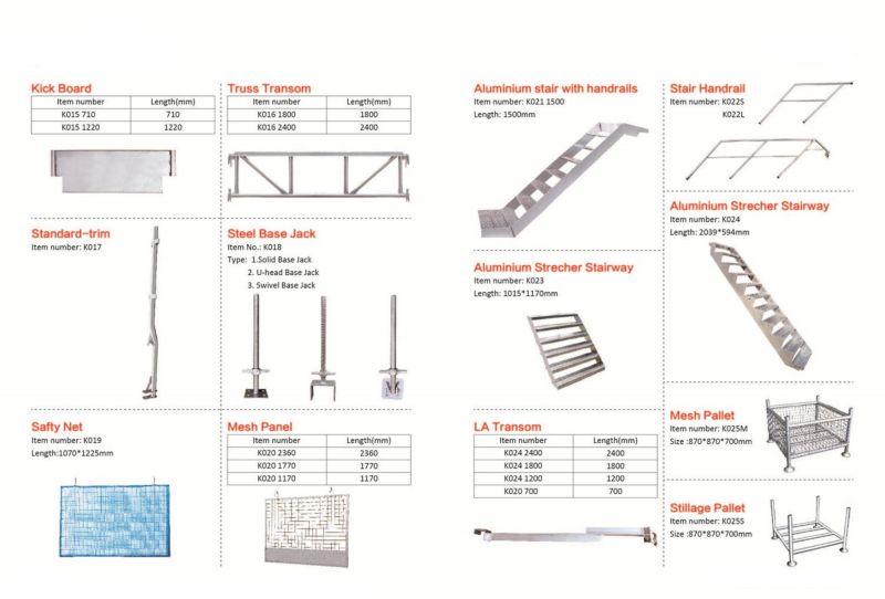 Quick Stage Kwikstage Scaffolding System and Accessories