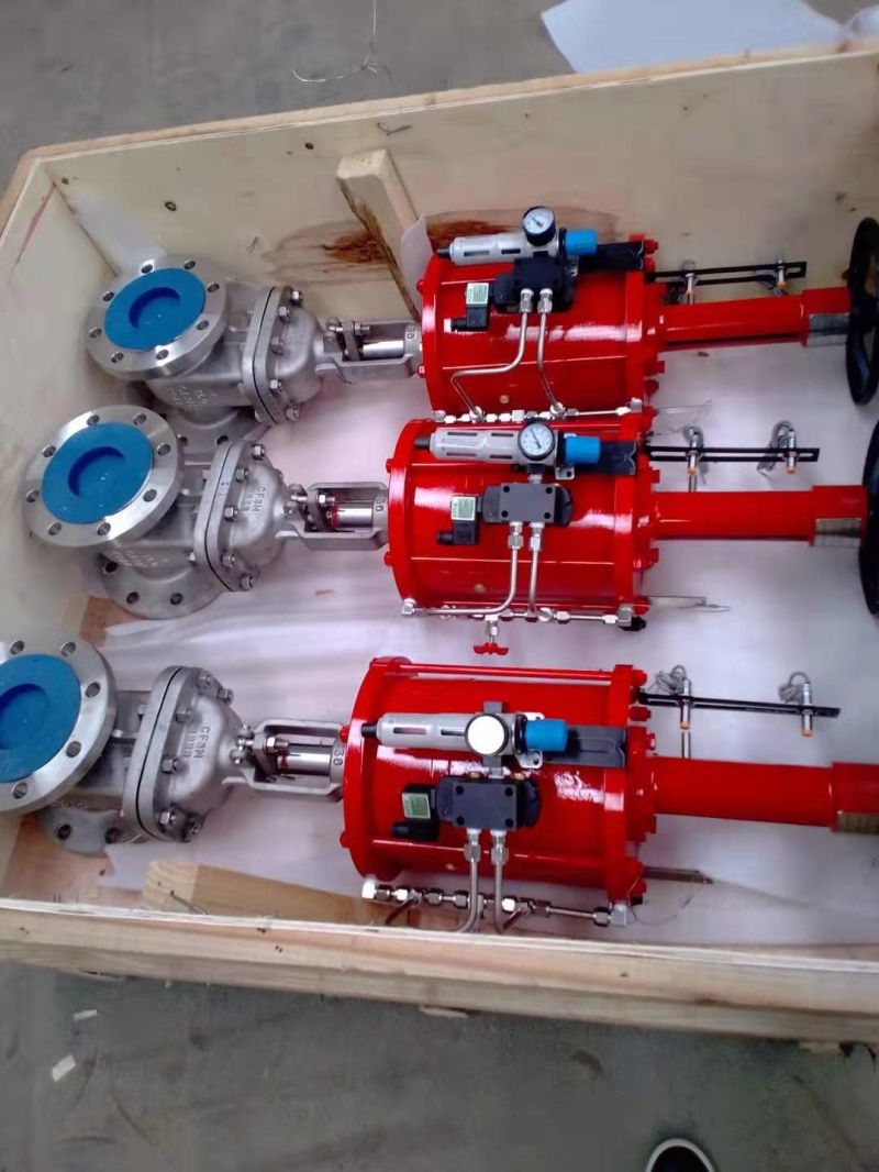 Pneumatic Valve Knife Gate Valve with Docuble Action Actuator