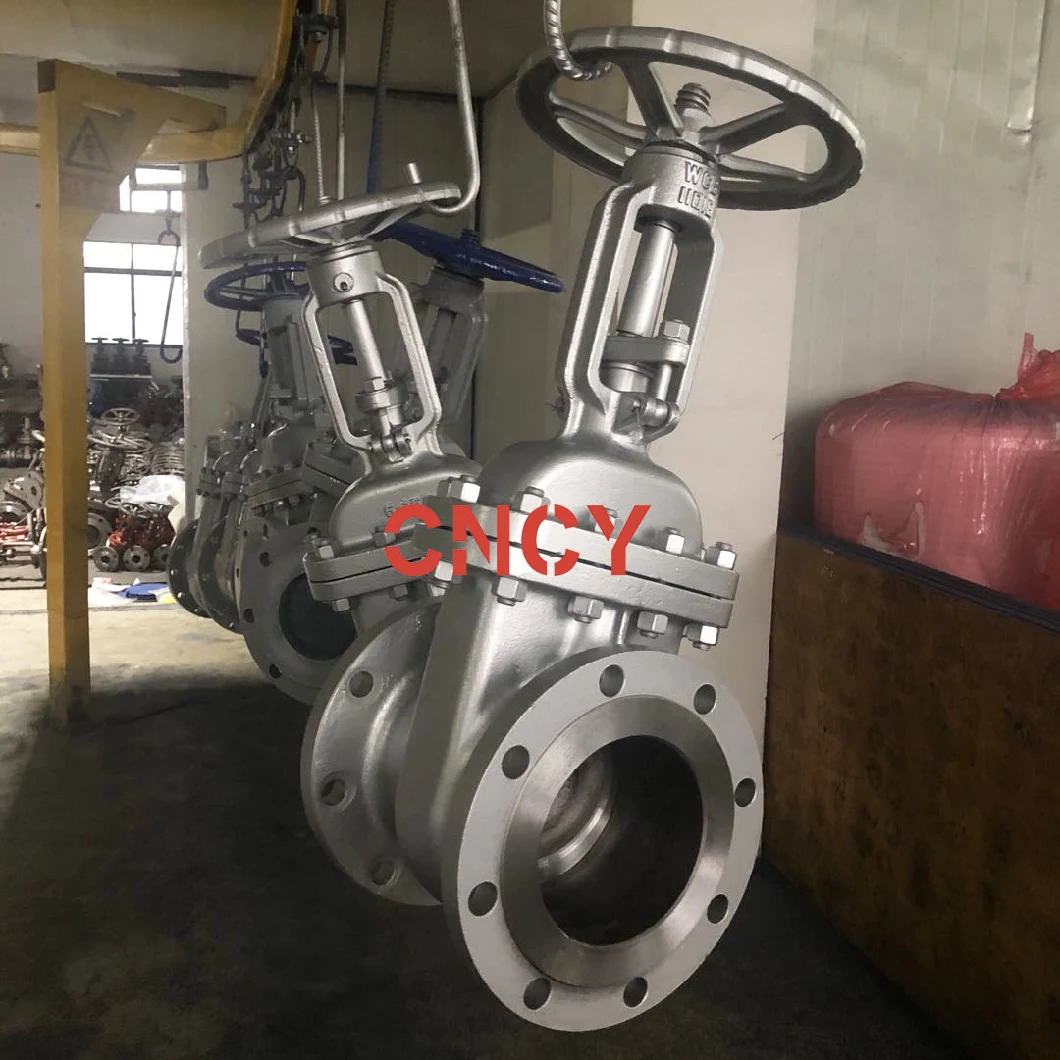 API Cast Steel Rising Stem Bevel Operation Gate Valve Industrial Valve Flange Valve