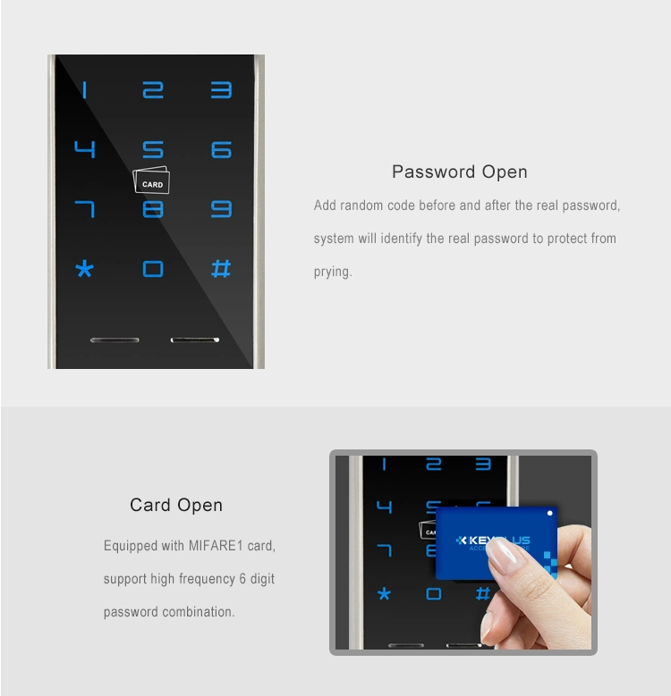 Outdoor Smart Mortise Door Lock Digital Password Security Biometric Fingerprint Door Mortise Lock