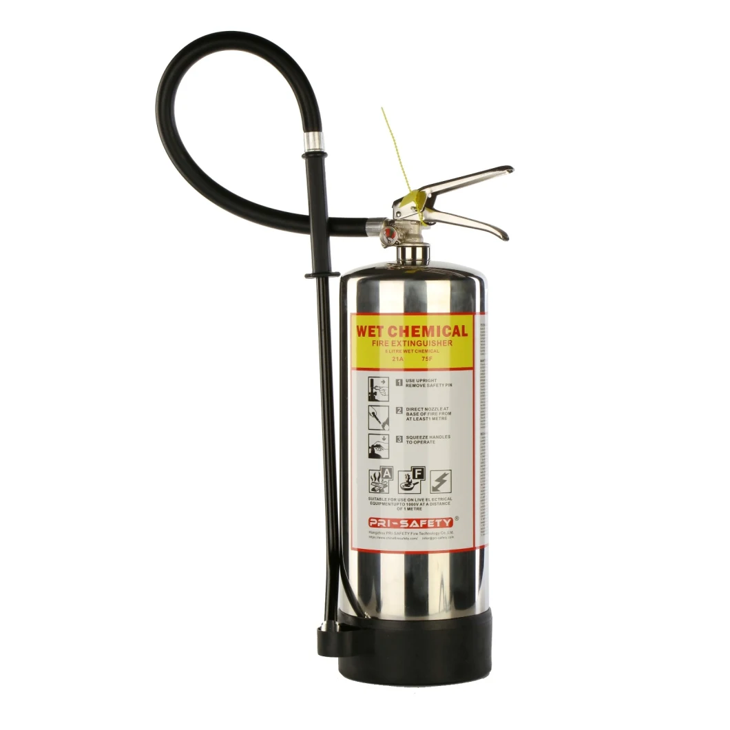 6L Wet Chemical Fire Extinguisher Stainless Steel Type