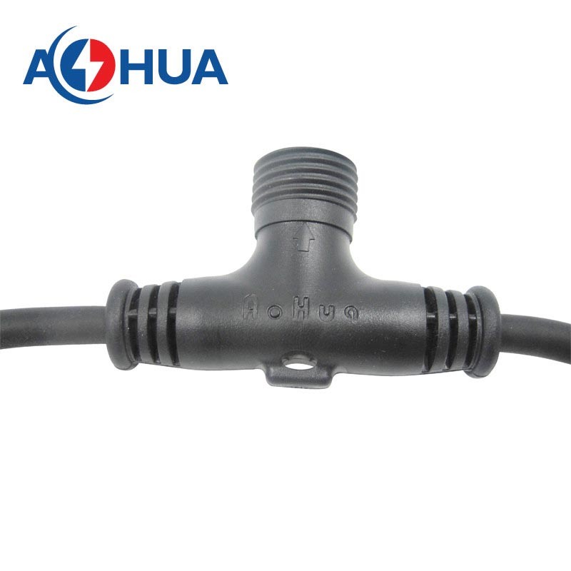 Three Way Male Female 1 to 2 Waterproof T LED Connector