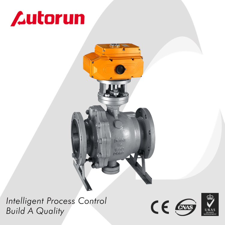 Electric Big Size Flanged Ball Valve with Fixed Ball
