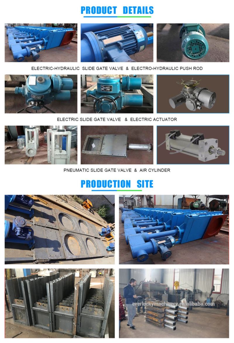 Manual/Electric/Pneumatic Gate Valve Slide Damper Stainless/Iron/Carbon Steel