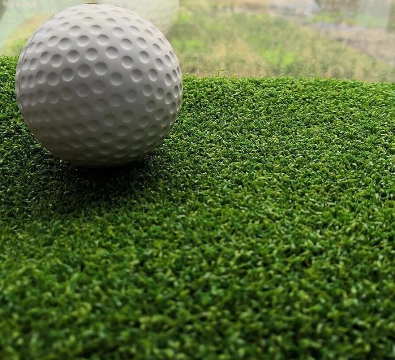 PE Monofilament 100% Curly Yarn Golf Artificial Grass 15mm Synthetic Golf Turf Carpet