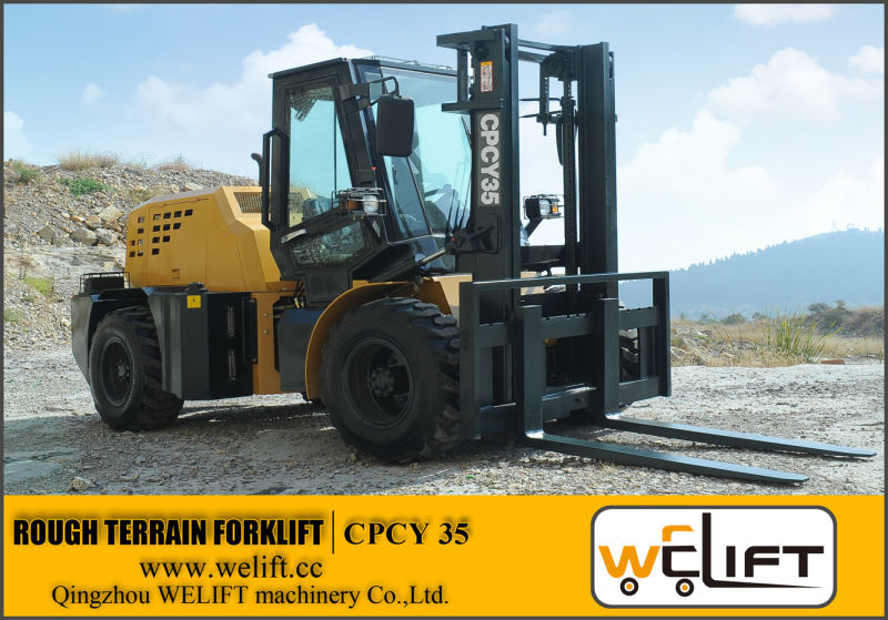 Cpcy 35 3.5t Rough Terrain Forklift, off-Road All Terrain Forklift