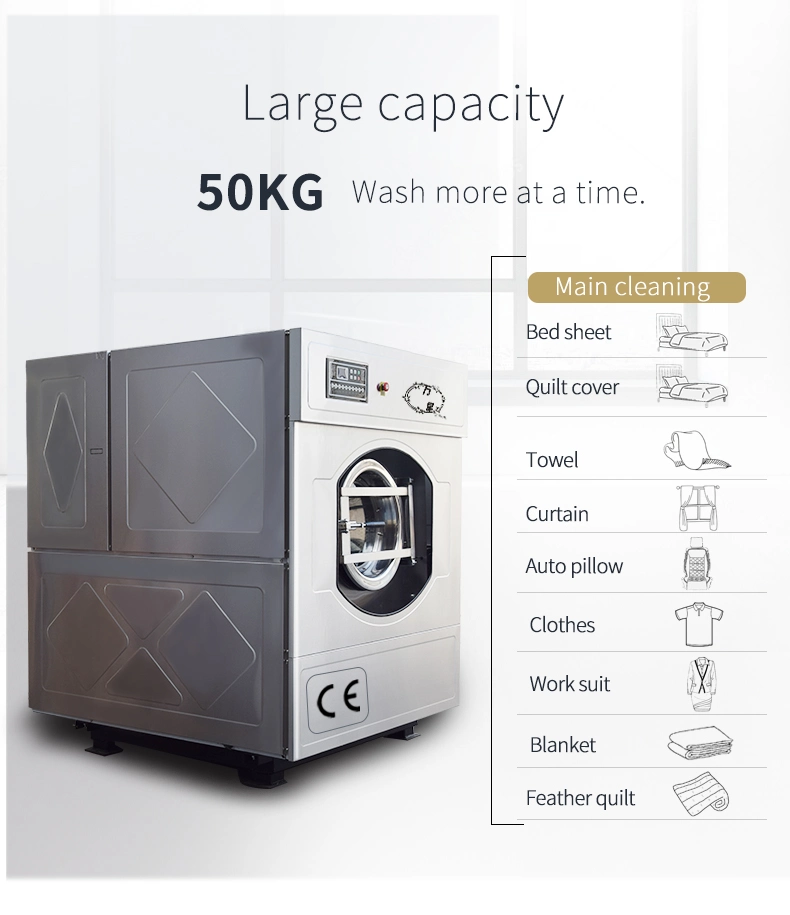 Stainless Steel Laundry Washing Machine/Industrial Washing/Dry Clean/Cleaning Machine for Shool/Hospital