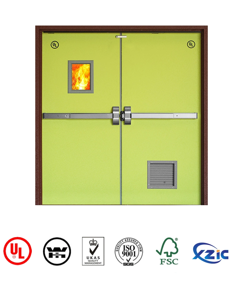 Painted UL Listed Steel Fire Rated /Fireproof Door with Panic Bar