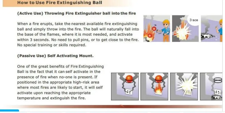 Harmless 1.3kg Automatic Fire Extinguisher Ball Fire Fighting Ball
