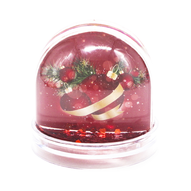 DIY Plastic Christmas Water Globe Acrylic Photo Frame Snow Globe for Home Decor