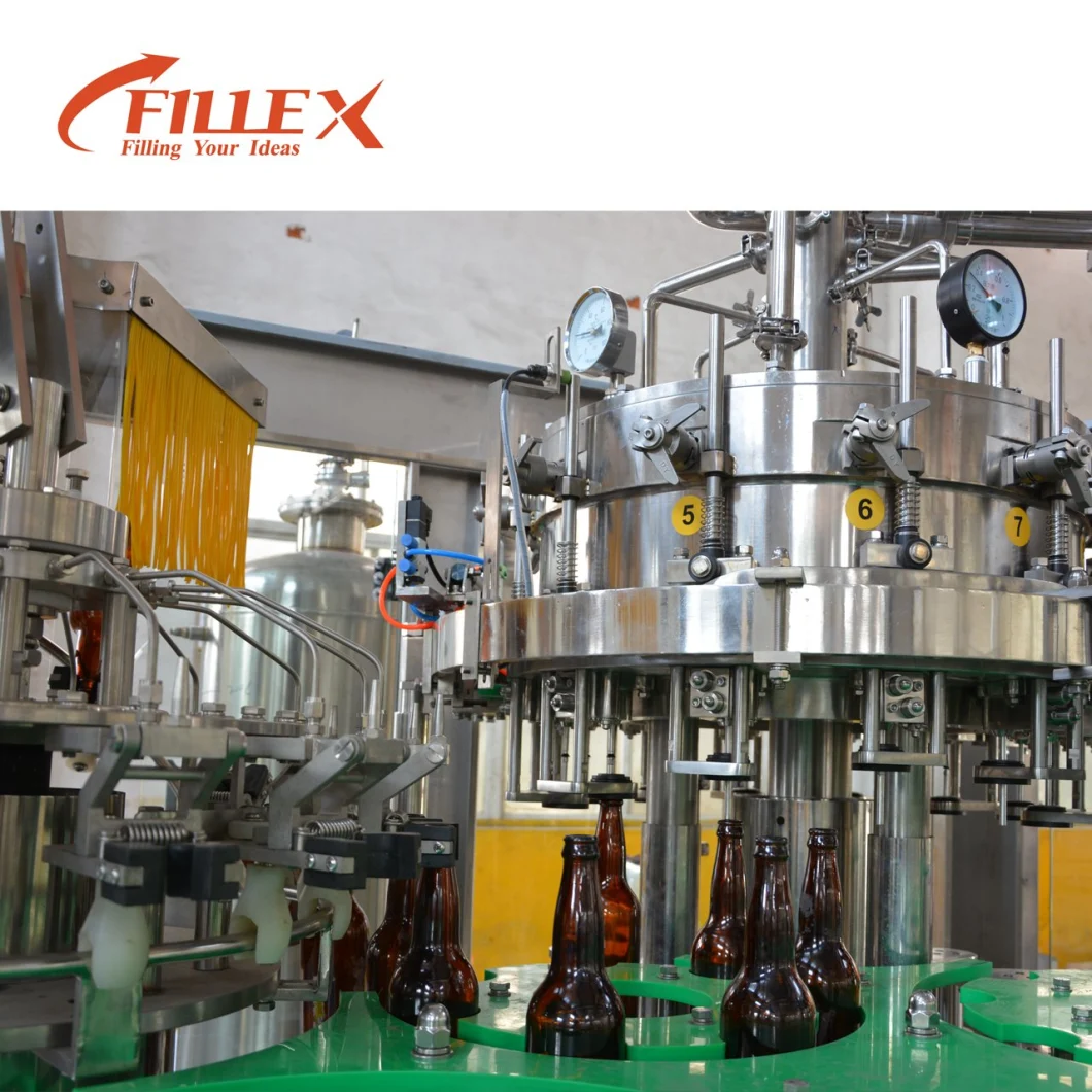 Glass Bottle Filling Machinery for Red Wine/Automatic Beer Glass Bottle Washing Filling Capping Machine Beer Filling Machine