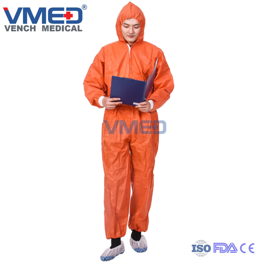 SMS Type5&6 Disposable Working Coverall, Protective Coverall, Waterproof Coverall, Industry Protective Coverall, High Quality Coverall.