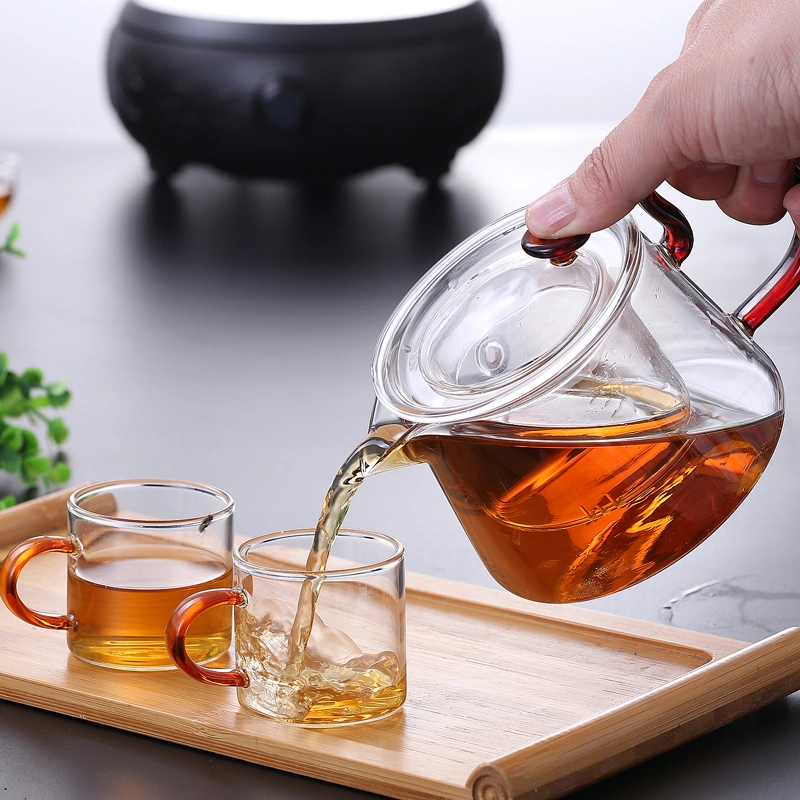 Heat Resistant Glass with Lid Steam Strainer Oolong Black Tea Pot