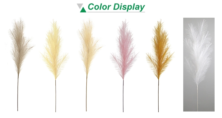 Natural Real Grey Pink White Long Single Artificial Pampas Reed Grass Flowers for Wedding Party Decoration