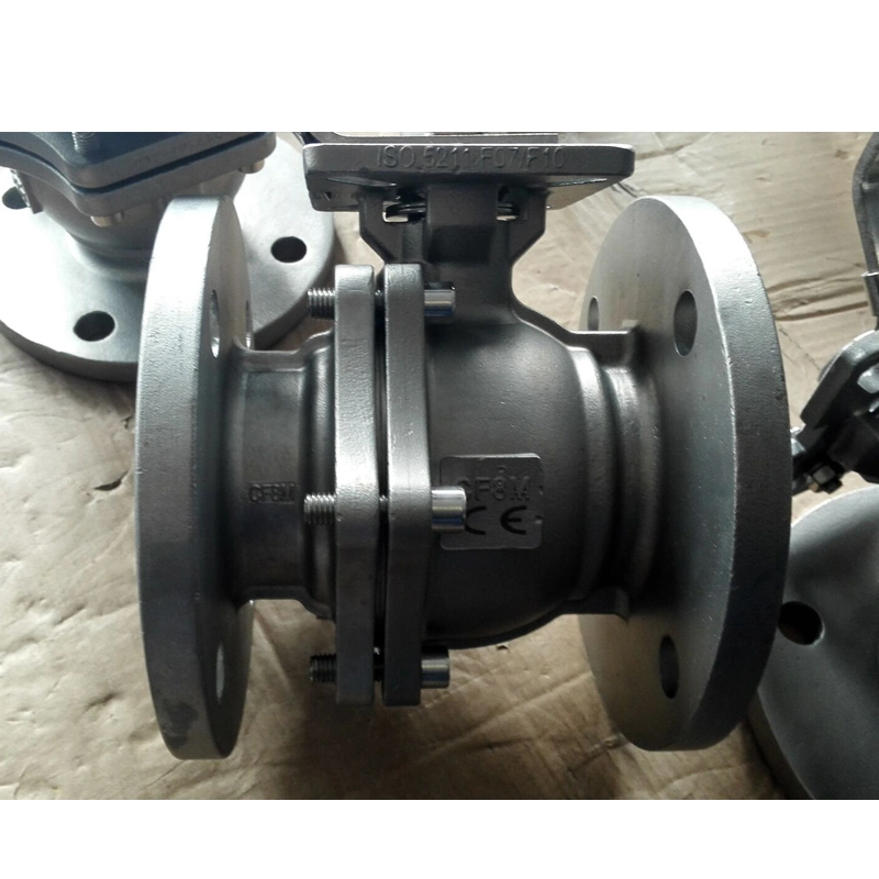 2PC Flange Stainless Steel Ball Valve with ISO5211 Mounting Pad Carbon Steel Ball Valve Check Valve