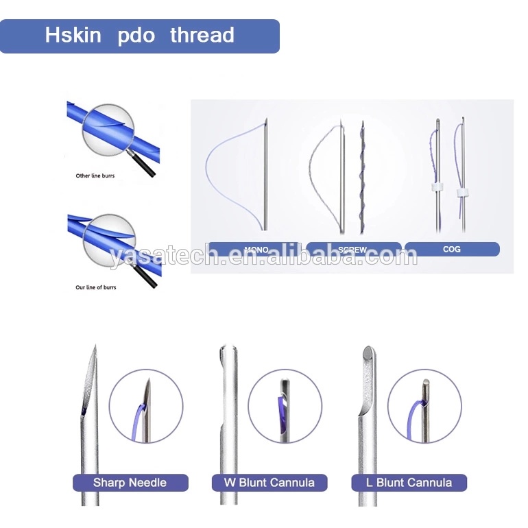 Cog 3D 21g 60mm Pdo Line Lifting Thread Korea Thread Lift with Sharp Needle
