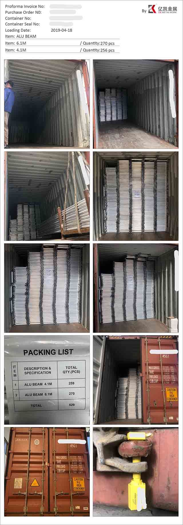 China Scaffold Cuplock Building Materials Scaffolding Ringlock System Aluminium Ladder Girder Beam for Construction