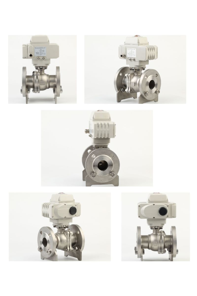2PC Stainless Steel Floating Flanged Ball Valve with Pneumatic Actuator