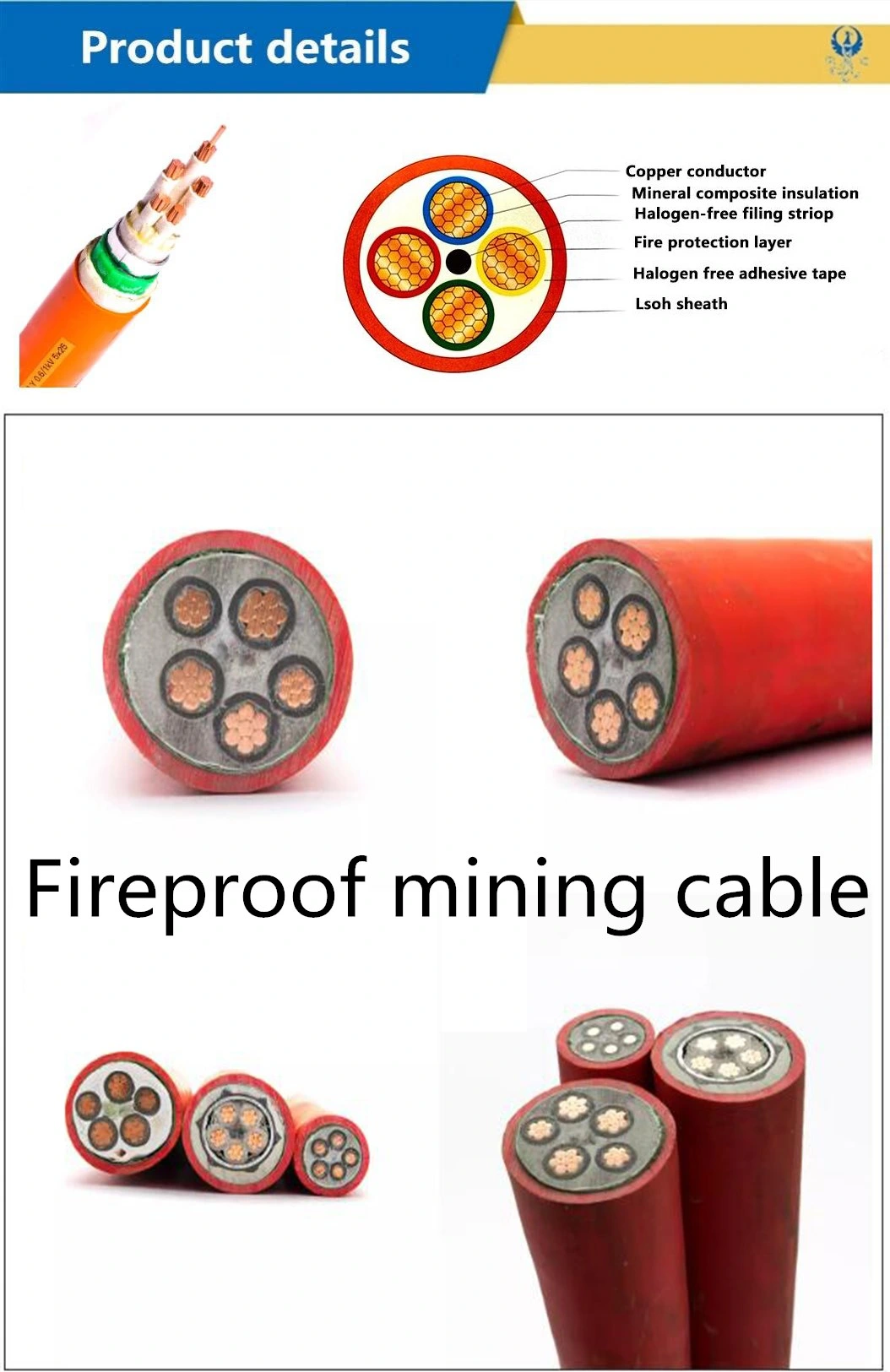 Copper Conductor Fluorine Plastic Insulated Silicone Rubber Sheathed Heat Resistant Fireproof (Flexible) Power Cable