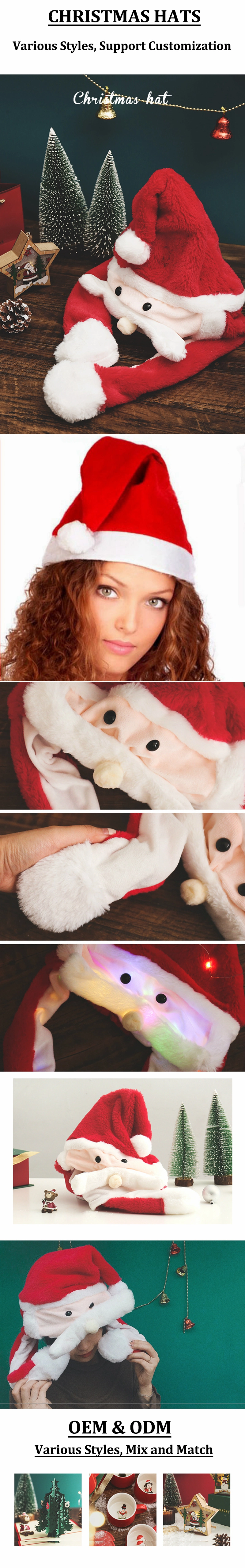 Mini Christmas Hats Fancy Dress Accessories Santa Hat for Dogs Cats Pet