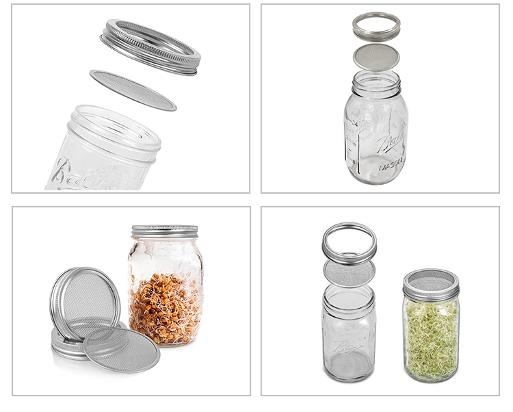 84 mm Sprouting Jar Lid Kit with Sprouting Stands