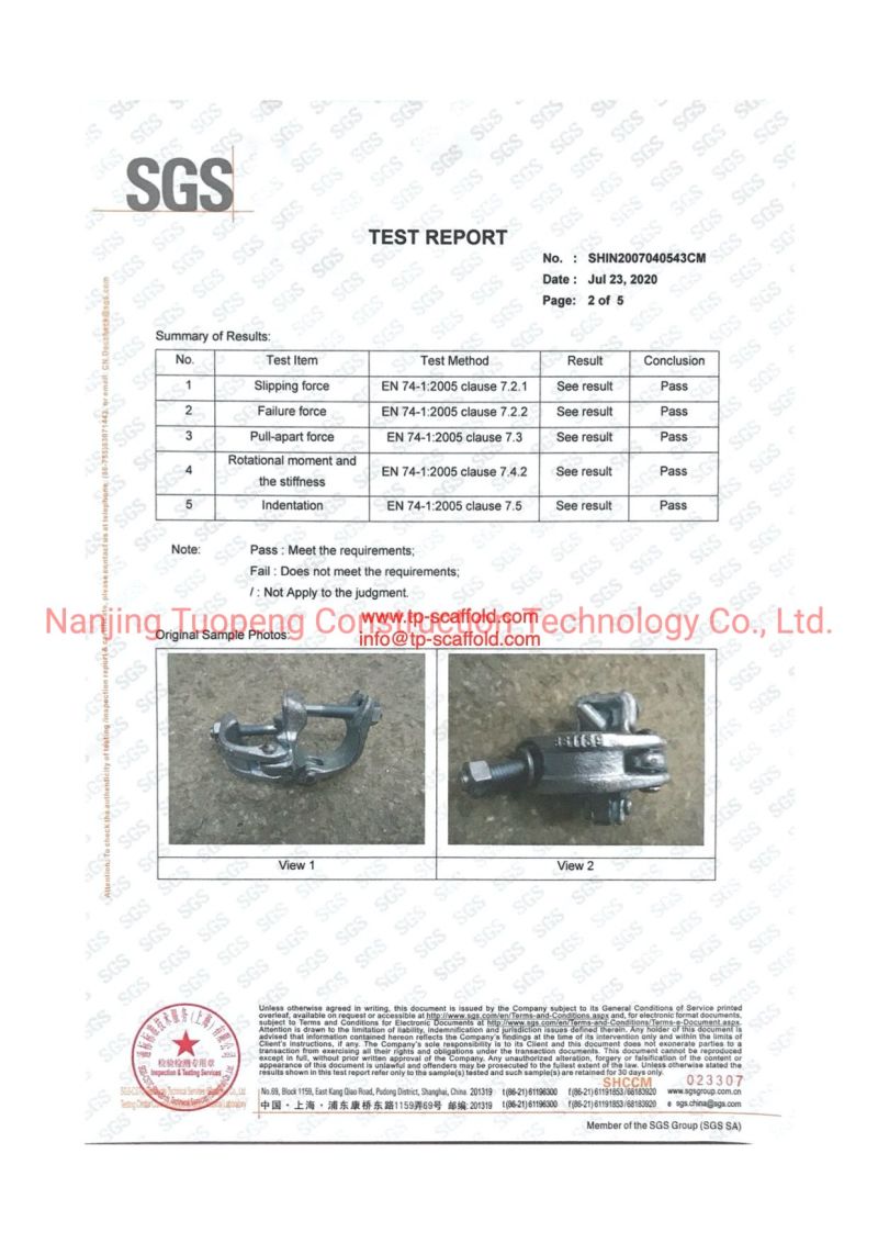 Drop Forged Double Coupler for Tube and Coupler Scaffold