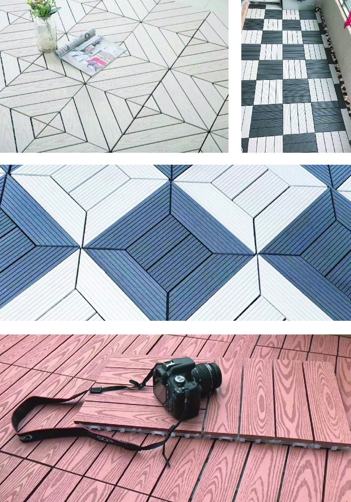 Quick and Easy Installation Slip Resistant Color Stable No Painting Garden Composite Deck Tile