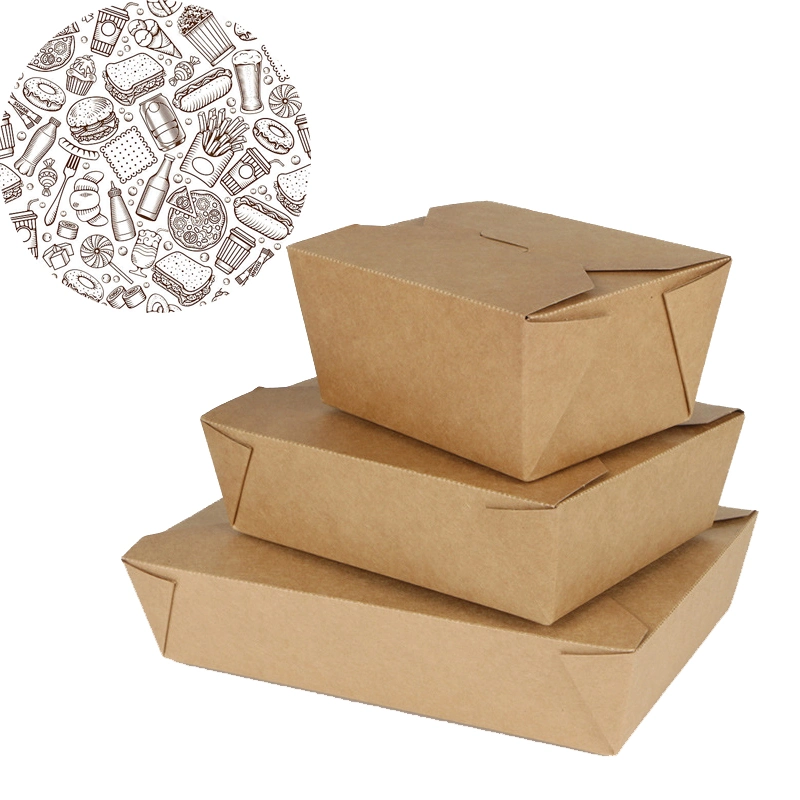 Disposable Paper Fast Food Bowls Soup Buckets Take out Boxes