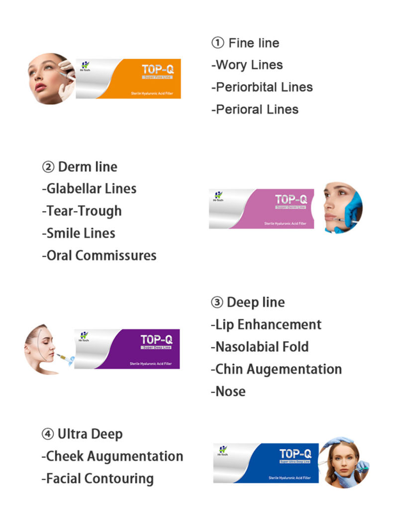 Derm Line 2ml Hyaluronic Acid Injections Injectable Dermal Fillers to Buy