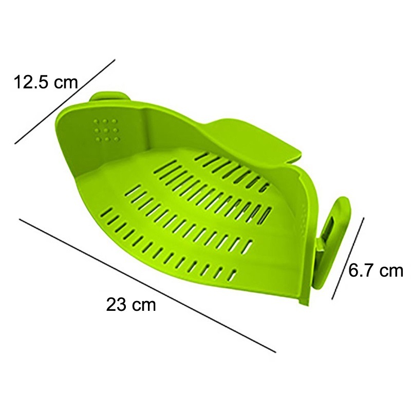 Silicone Kitchen Strainer Clip-on Colander Creative Kitchen Tool for Draining Liquid Fits All Pot Size (YB-AB-005)