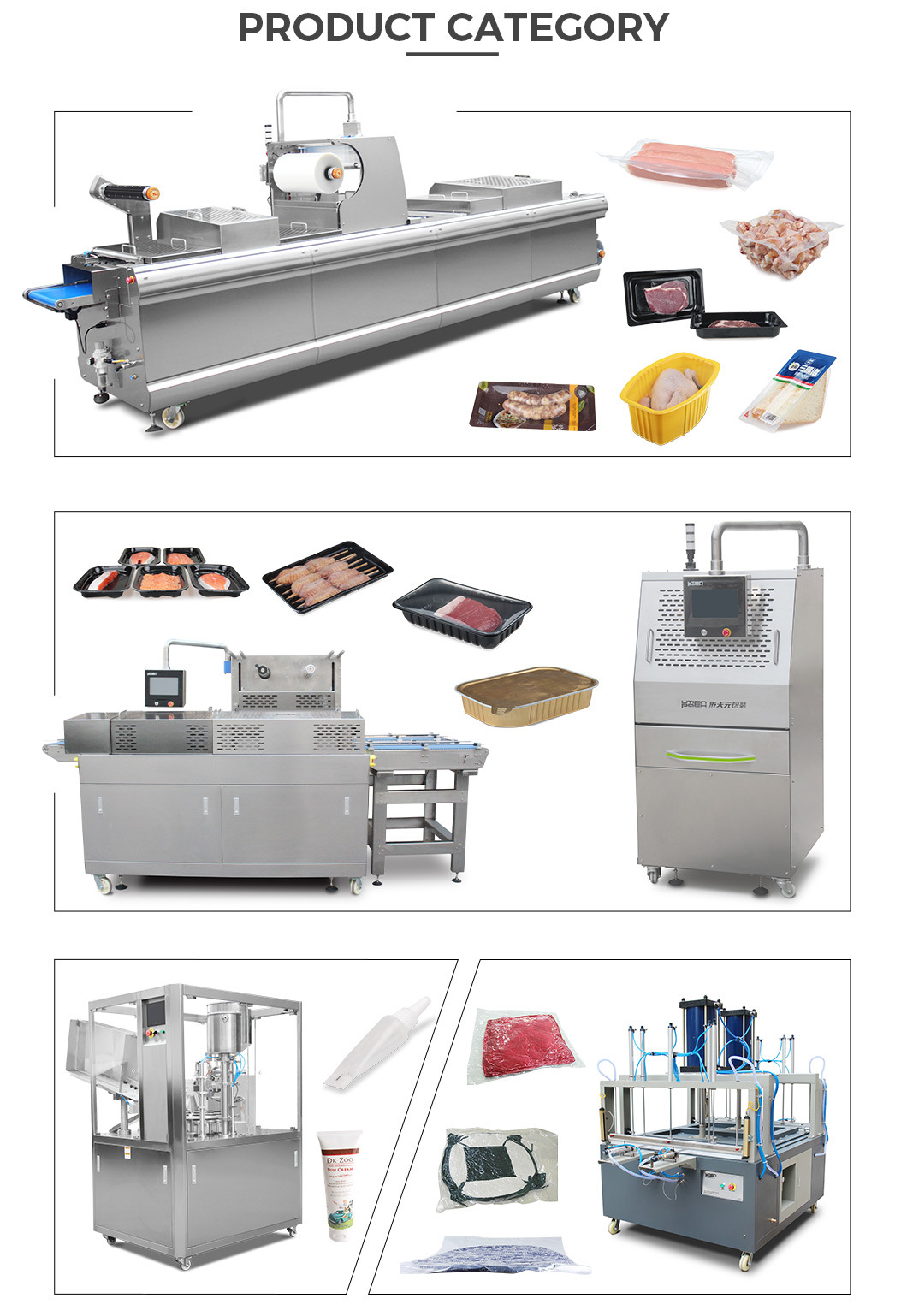 Cost Effective Food Products Tray Thermoform Vacuum Sealer