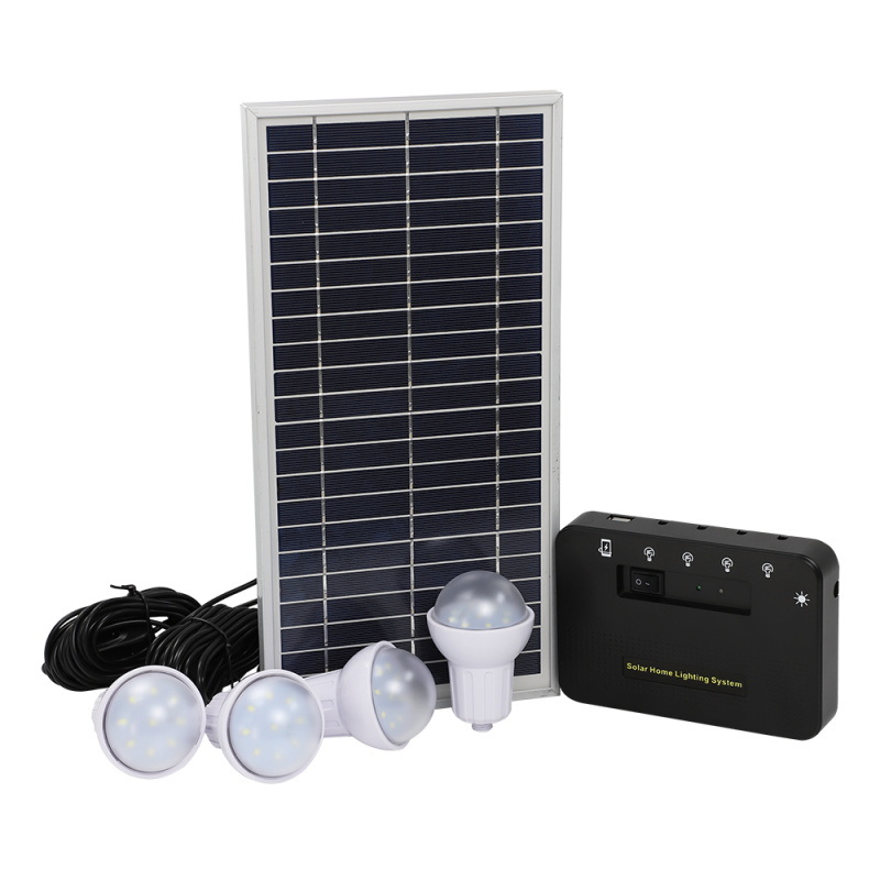 50000 Lifetime Solar Home System with 4 LED Bulbs