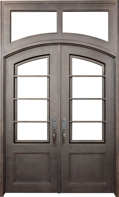 Hand-Forged Custom Exterior Door Double Entry Doors Wrought Iron Door Iron Door