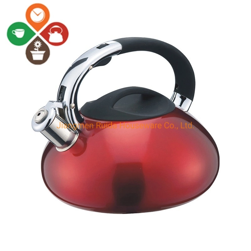 Stainless Steel Kettle with Whistling and Heat Resistant Painting