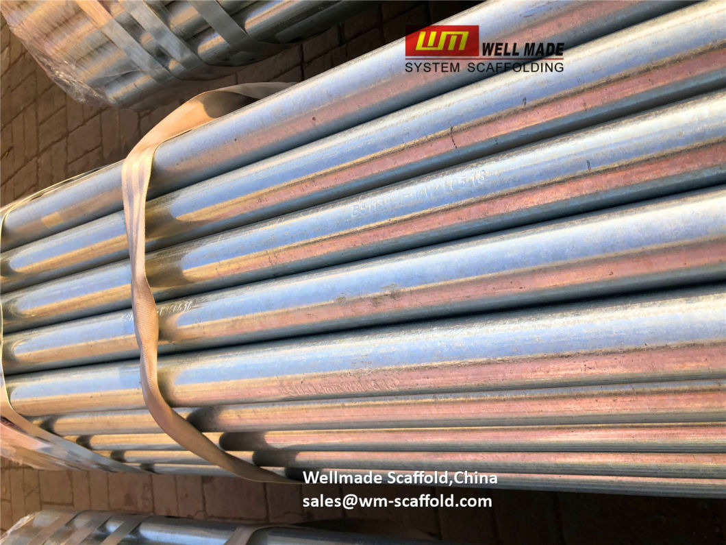 Scaffolding Poles Suspended Offshore Oil Gas Rigging Galvanized Steel Pipe