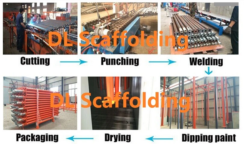 Construction Steel Scaffolding System Heavy Duty Adjustable Steel Shoring Prop Scaffold