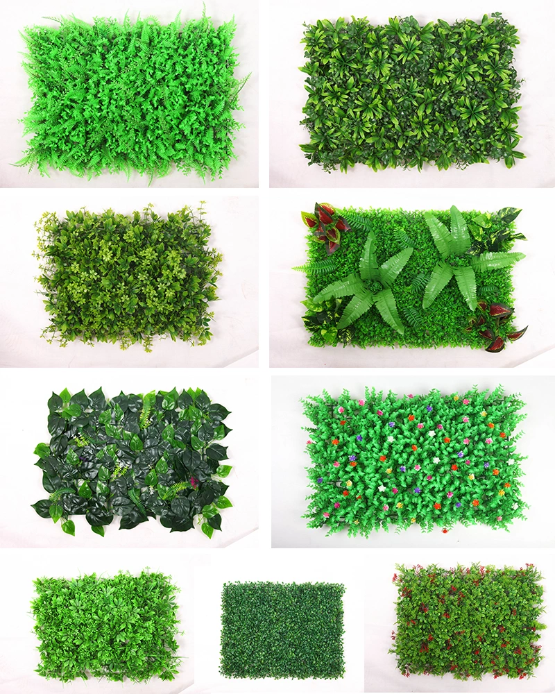 Eco-Friendly Artificial Plant Grass Green Wall Panel Artificial Leaf Fence