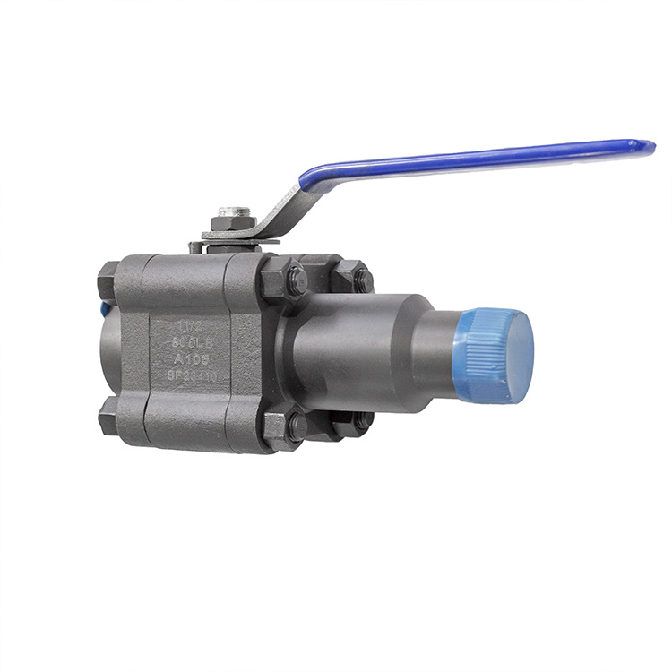 Three-Piece Ball Valve Forging Ball Valve Soft Seal Ball Valve with Nozzle Guide Ball Valve