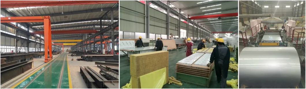 Fireproof Rockwool/EPS Insulated Steel Roof/Wall Sandwich Panel Panels for Steel Buildings